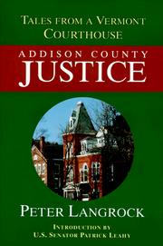 Addison County Justice by Peter Langrock