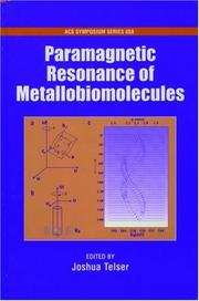 Paramagnetic resonance of metallobiomolecules