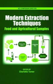 Modern extraction techniques : food and agricultural samples