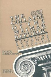 Cover of: Collapse of the Weimar Republic Edition