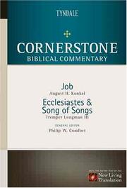 Cover of: Cornerstone Biblical Commentary: Job, Ecclesiastes, Song of Songs (Cornerstone Biblical Commentary)
