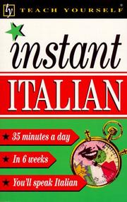Cover of: Instant Italian