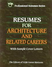 Cover of: Resumes for architecture and related careers by VGM Career Horizons (Firm)