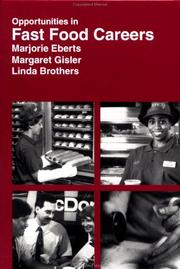 Cover of: Opportunities in fast food careers by Marjorie Eberts
