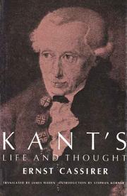 Cover of: Kant's life and thought