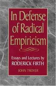 Cover of: In Defense of Radical Empiricalism