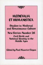 Cover of: Medievalia et Humanistica, No. 26