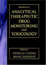 Cover of: Handbook of analytical therapeutic drug monitoring and toxicology