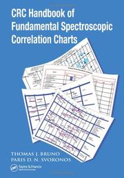 Cover of: CRC handbook of spectroscopic correlation charts