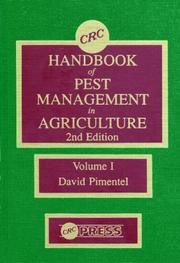 Cover of: CRC handbook of pest management in agriculture