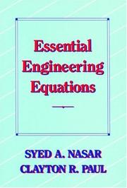 Cover of: Essential engineering equations