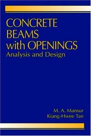 Concrete beams with openings : analysis and design