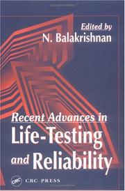 Recent advances in life-testing and reliability : a volume in honor of Alonzo Clifford Cohen, Jr.