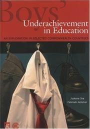 Boys' underachievement in education : an exploration in selected Commonwealth countries