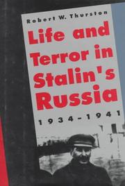 Cover of: Life and terror in Stalin's Russia, 1934-1941