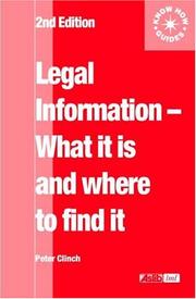 Legal information : what it is and where to find it