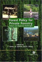 Forest policy for private forestry : global and regional challenges