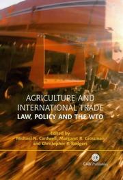 Agriculture and international trade : law, policy, and the WTO