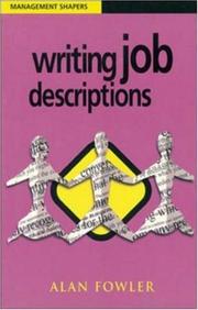 Cover of: Writing Job Descriptions (Management Shapers)