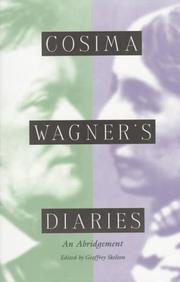 Cover of: Cosima Wagner's diaries: an abridgement