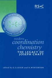 Modern coordination chemistry : the legacy of Joseph Chatt