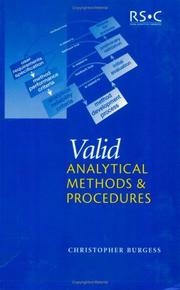 Valid analytical methods and procedures