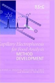 Capillary electrophoresis for food analysis : method development