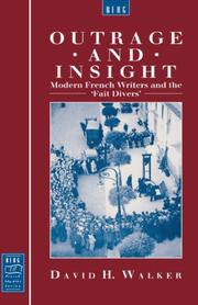 Cover of: Outrage and insight: modern French writers and the "fait divers"