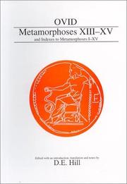 Metamorphoses XIII-XV : and indexes