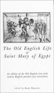 Cover of: The Old English Life of St Mary of Egypt (Exeter Medieval Texts and Studies) (Exeter Medieval Texts and Studies)