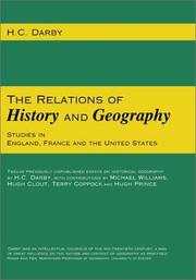 The relations of history and geography : studies in England, France and the United States
