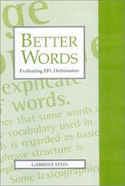 Better words : evaluating EFL dictionaries