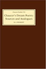 Chaucer's dream poetry : sources and analogues