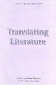Cover of: Translating literature