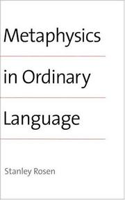 Metaphysics in ordinary language