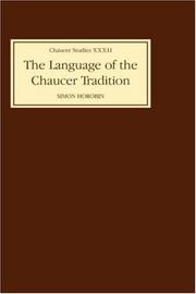 The language of the Chaucer tradition