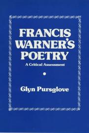 Francis Warner's poetry : a critical assessment