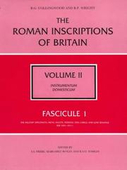 Cover of: Fascicule 1 (Roman Inscriptions of Britain)