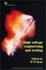 Cover of: High voltage engineering and testing