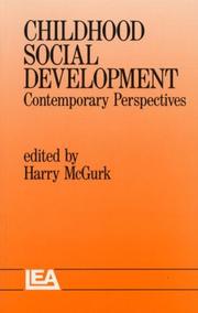 Cover of: Childhood Social Development: Contemporary Perspectives