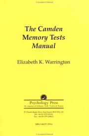 The Camden memory tests manual