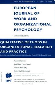Cover of: Qualitative Methods in Organizational Research and Practice