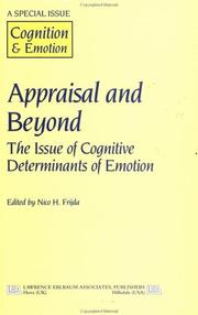 Appraisal and beyond : the issue of cognitive determinants of emotion