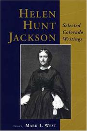 Cover of: Helen Hunt Jackson: selected Colorado writings
