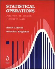 Cover of: Statistical operations: analysis of health research data
