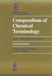 Compendium of chemical terminology : IUPAC recommendations