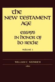 Cover of: New Testament Age: Essays in Honor of Bo Reicke, Volumes 1 and 2
