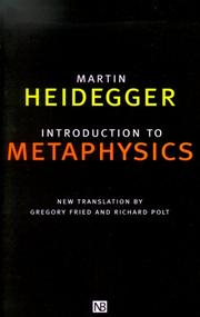 Cover of: Introduction to metaphysics by Martin Heidegger