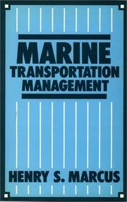 Cover of: Marine Transportation Management: by Henry S. Marcus