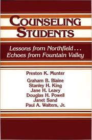 Cover of: Counseling students: lessons from Northfield, echoes from Fountain Valley